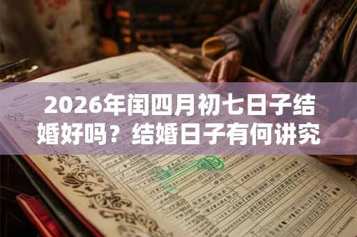 2026年闰四月初七日子结婚好吗？结婚日子有何讲究？
