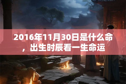 2016年11月30日是什么命，出生时辰看一生命运