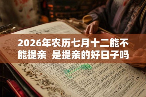 2026年农历七月十二能不能提亲  是提亲的好日子吗