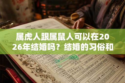 属虎人跟属鼠人可以在2026年结婚吗？结婚的习俗和讲究