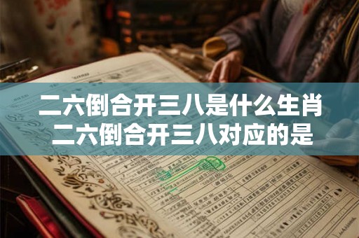 二六倒合开三八是什么生肖 二六倒合开三八对应的是哪个生肖