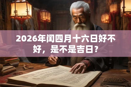 2026年闰四月十六日好不好，是不是吉日？