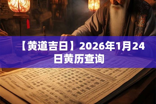 【黄道吉日】2026年1月24日黄历查询