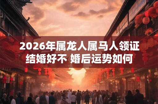 2026年属龙人属马人领证结婚好不 婚后运势如何