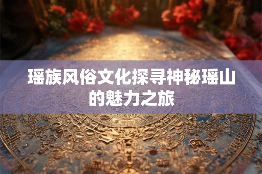 瑶族风俗文化探寻神秘瑶山的魅力之旅