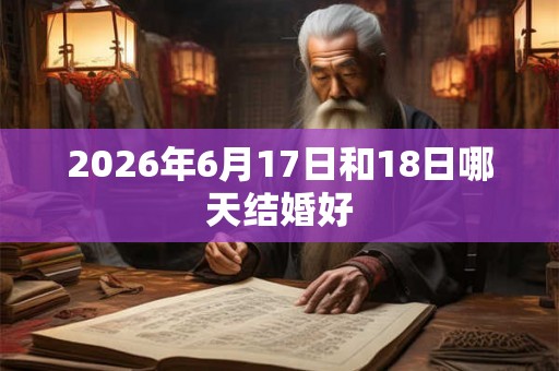 2026年6月17日和18日哪天结婚好