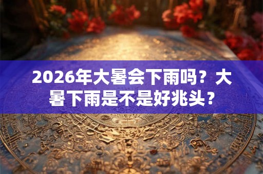 2026年大暑会下雨吗？大暑下雨是不是好兆头？