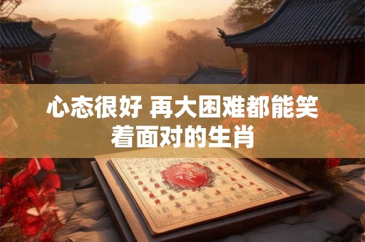 心态很好 再大困难都能笑着面对的生肖