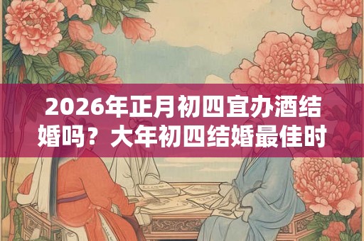 2026年正月初四宜办酒结婚吗？大年初四结婚最佳时间？