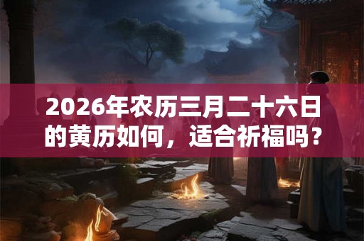 2026年农历三月二十六日的黄历如何，适合祈福吗？