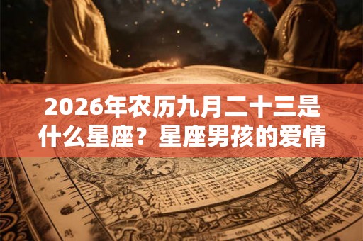 2026年农历九月二十三是什么星座？星座男孩的爱情怎么样？