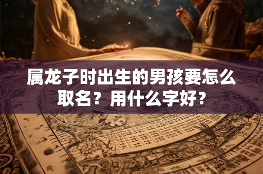 属龙子时出生的男孩要怎么取名？用什么字好？