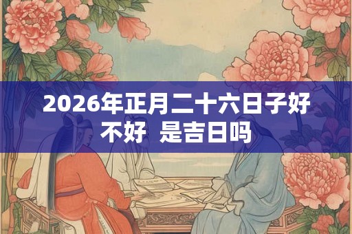 2026年正月二十六日子好不好  是吉日吗
