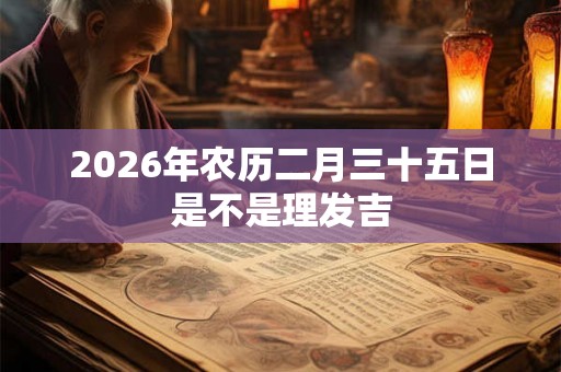 2026年农历二月三十五日是不是理发吉