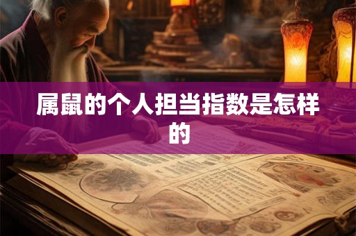 属鼠的个人担当指数是怎样的