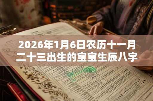 2026年1月6日农历十一月二十三出生的宝宝生辰八字是什么
