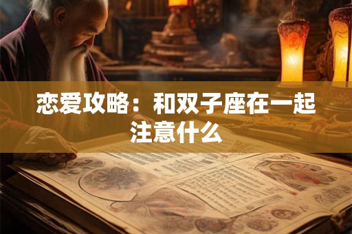 恋爱攻略：和双子座在一起注意什么