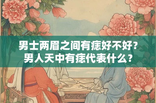 男士两眉之间有痣好不好？男人天中有痣代表什么？