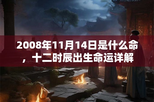 2008年11月14日是什么命，十二时辰出生命运详解