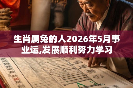 生肖属兔的人2026年5月事业运,发展顺利努力学习