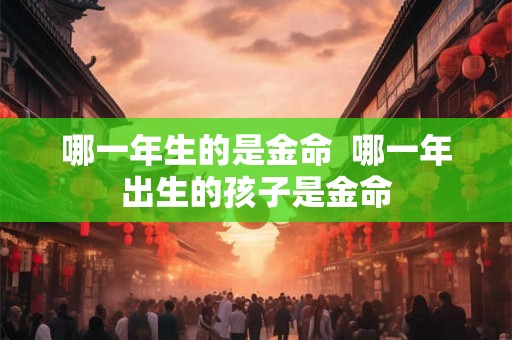 哪一年生的是金命  哪一年出生的孩子是金命