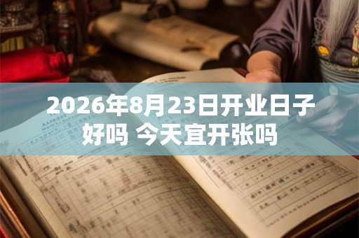 2026年8月23日开业日子好吗 今天宜开张吗