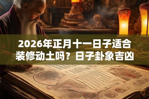 2026年正月十一日子适合装修动土吗？日子卦象吉凶？