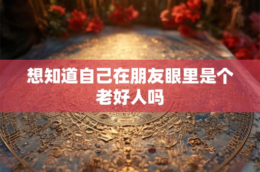 想知道自己在朋友眼里是个老好人吗