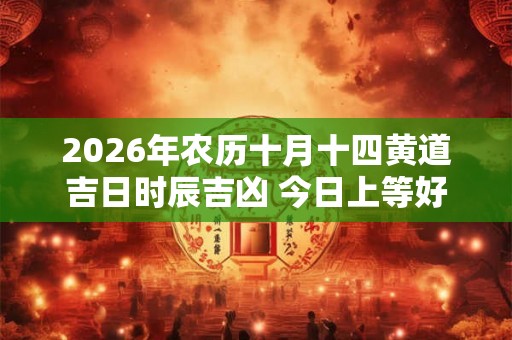 2026年农历十月十四黄道吉日时辰吉凶 今日上等好时辰查询 2026年农历十月十四黄道吉日时辰吉凶 今日上等好时辰查询