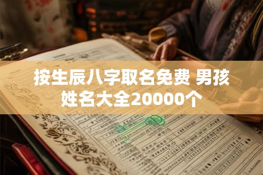 按生辰八字取名免费 男孩姓名大全20000个