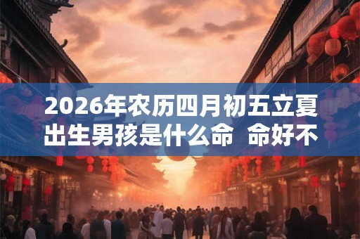 2026年农历四月初五立夏出生男孩是什么命  命好不好