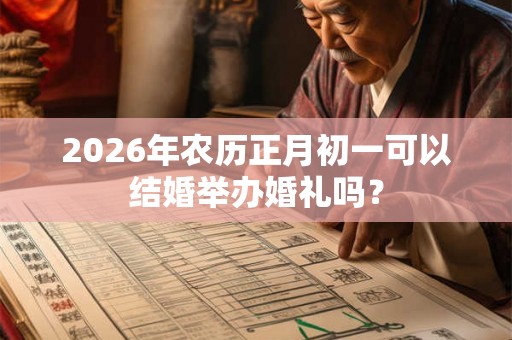 2026年农历正月初一可以结婚举办婚礼吗？