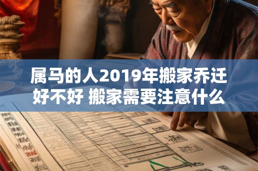 属马的人2019年搬家乔迁好不好 搬家需要注意什么