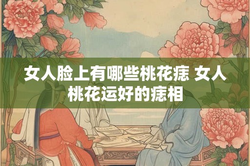 女人脸上有哪些桃花痣 女人桃花运好的痣相