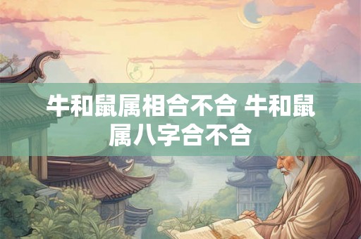牛和鼠属相合不合 牛和鼠属八字合不合