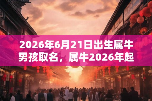 2026年6月21日出生属牛男孩取名,属牛2026年起名宜用字! 2026年6月21日出生属牛男孩取名,属牛2026年起名宜用字!
