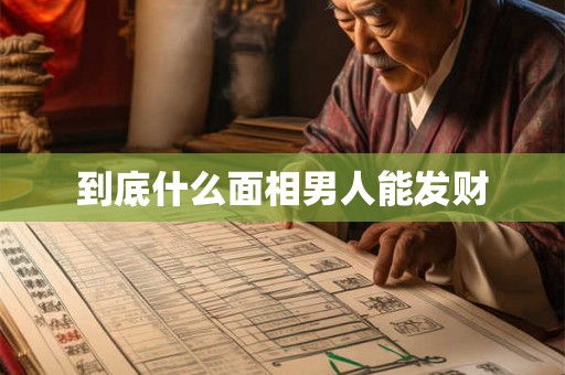 到底什么面相男人能发财