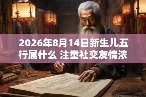 2026年8月14日新生儿五行属什么 注重社交友情浓厚