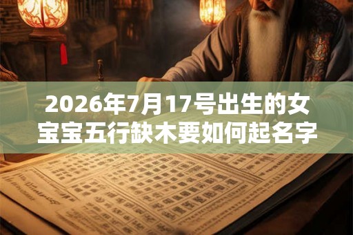 2026年7月17号出生的女宝宝五行缺木要如何起名字