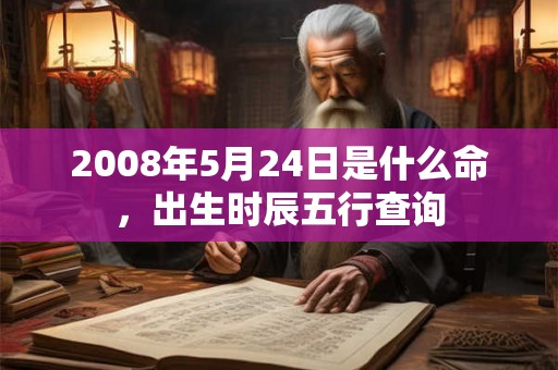 2008年5月24日是什么命，出生时辰五行查询