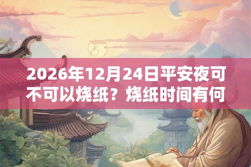 2026年12月24日平安夜可不可以烧纸？烧纸时间有何说法？