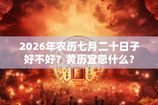 2026年农历七月二十日子好不好？黄历宜忌什么？