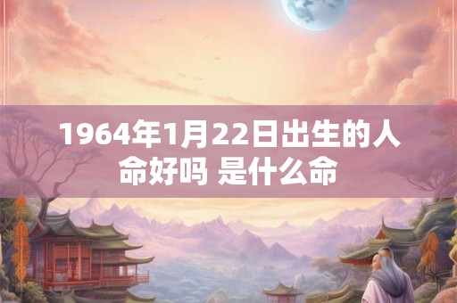 1964年1月22日出生的人命好吗 是什么命 1964年1月22日出生的人命好吗 是什么命
