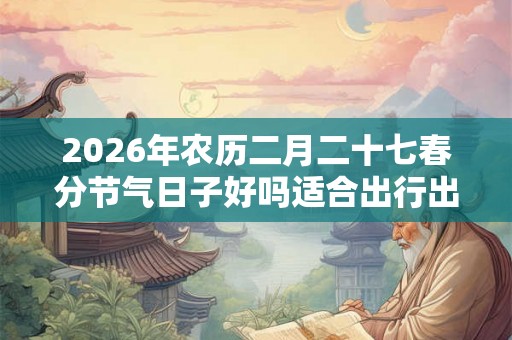 2026年农历二月二十七春分节气日子好吗适合出行出远门吗？