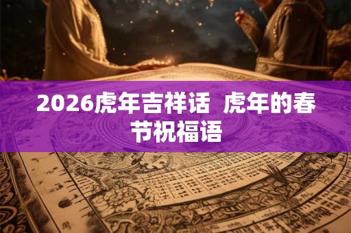 2026虎年吉祥话  虎年的春节祝福语