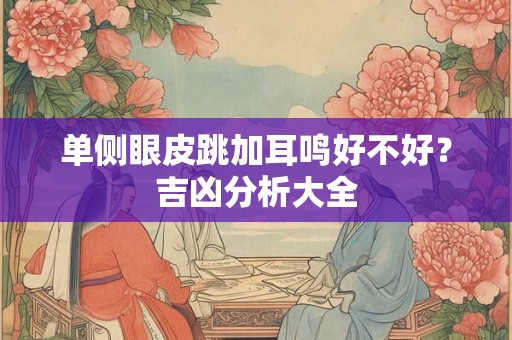 单侧眼皮跳加耳鸣好不好？吉凶分析大全