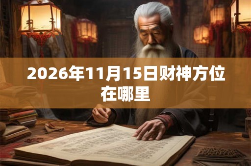 2026年11月15日财神方位在哪里