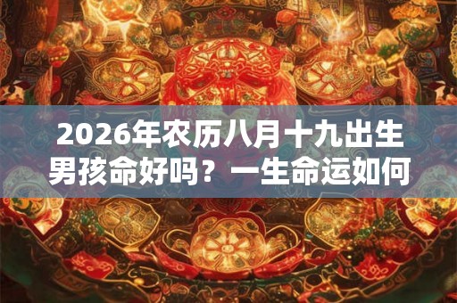 2026年农历八月十九出生男孩命好吗？一生命运如何？