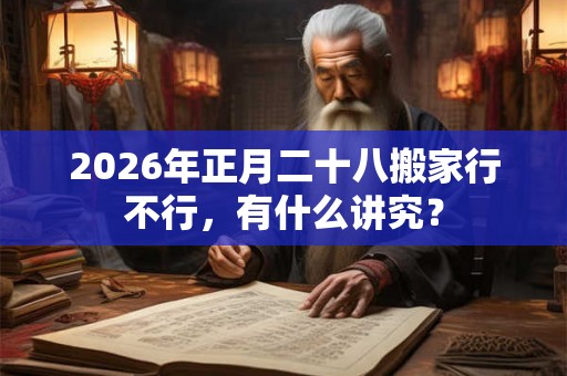 2026年正月二十八搬家行不行，有什么讲究？