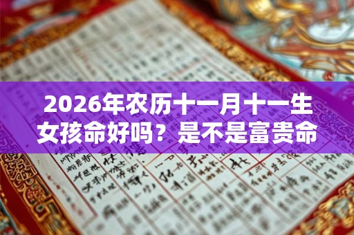 2026年农历十一月十一生女孩命好吗?是不是富贵命? 2026年农历十一月十一生女孩命好吗?是不是富贵命?